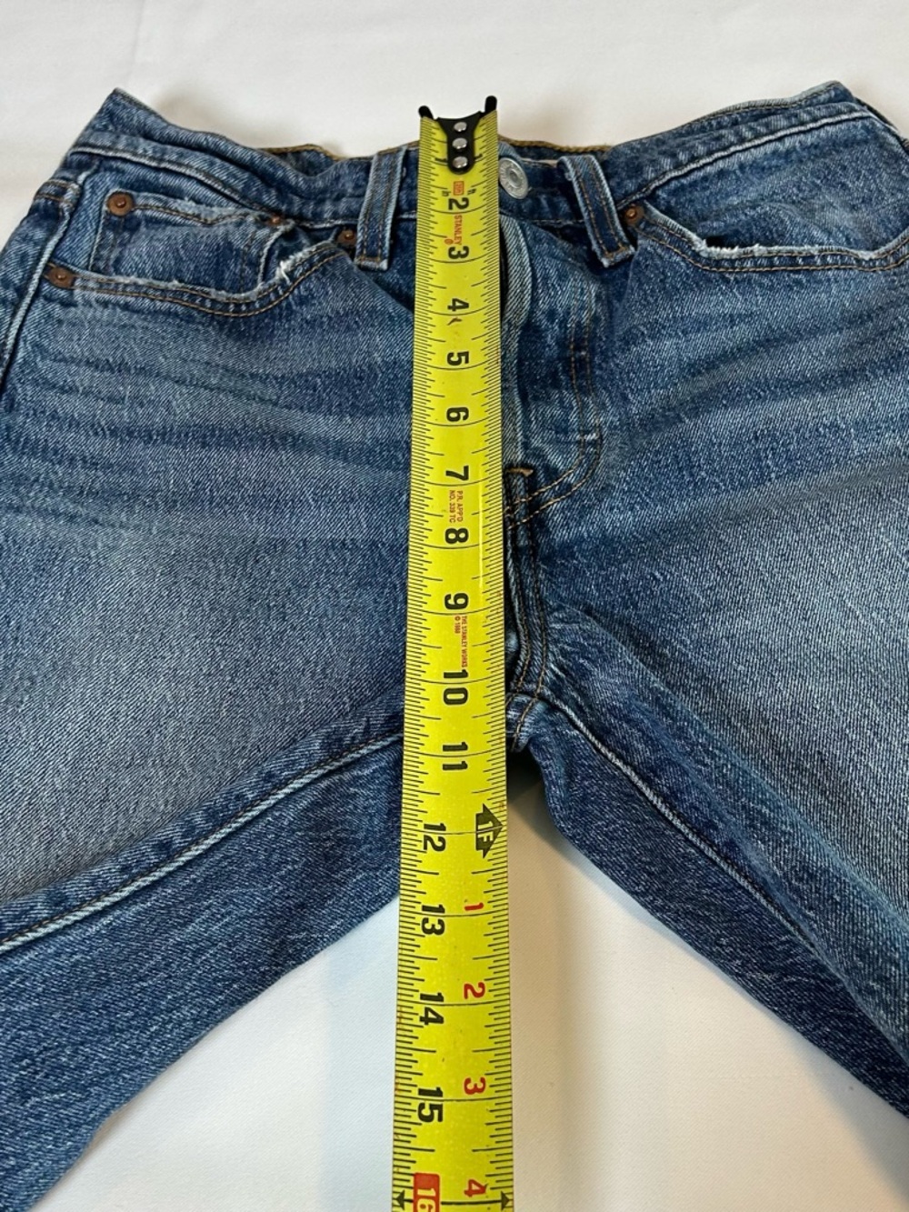 Levi's wedgie straight jeans W27 L26 high rise vintage wash waterless denim - Picture 11 of 14